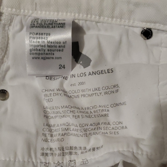 AG Adriano Goldschmied Off-White Jean Shorts - Picture 8 of 8